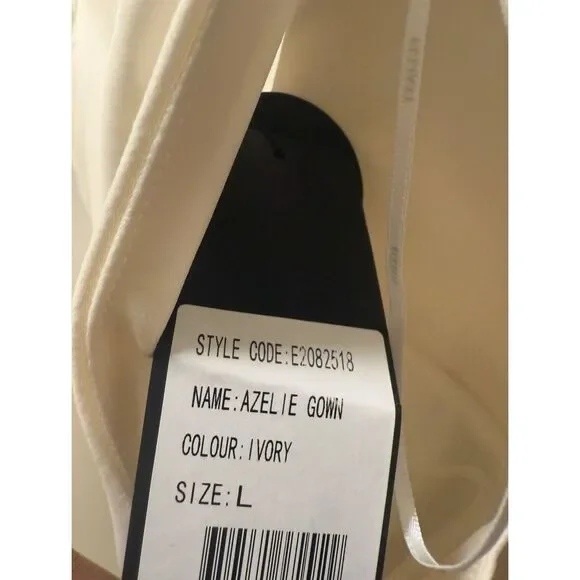 Elliatt Azelie Asymmetrical Gown in White Cocktail wedding Bridal size L NWT - Picture 6 of 6